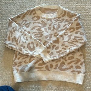 small shein leopard print sweater